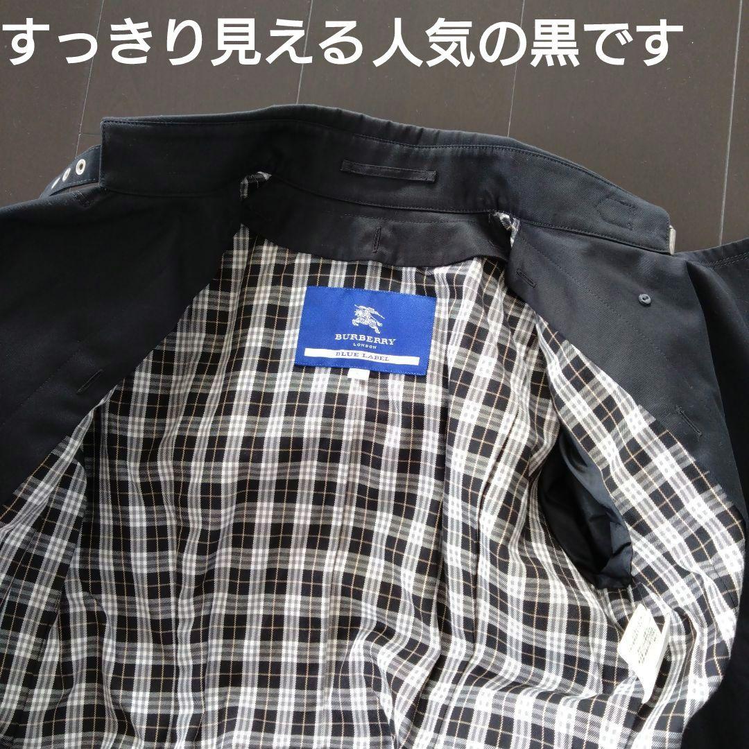 BURBERRY BLUE LABEL♡ショートコート♡黒38♡定番チェック柄♡