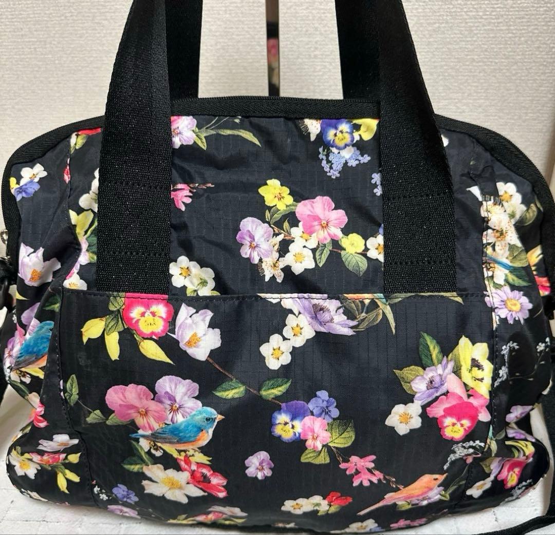 〇250990 LeSportsac chestyコラボ 花柄 ボストンバッグ