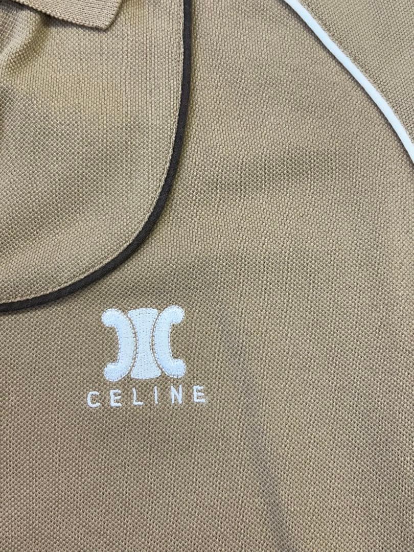 CELINE セリーヌ　べージュ系　半袖ポロシャツ