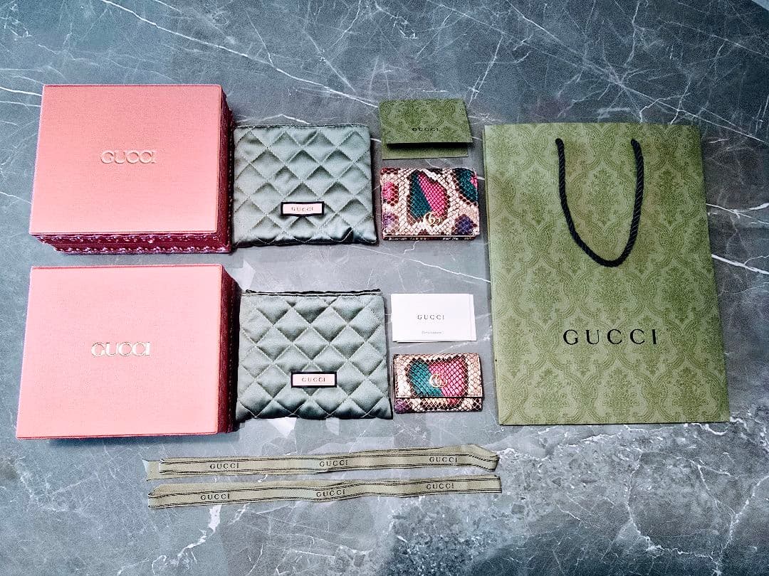 ゴンちゃん GUCCI GGマーモント 二つ折り財布&キーケースセット