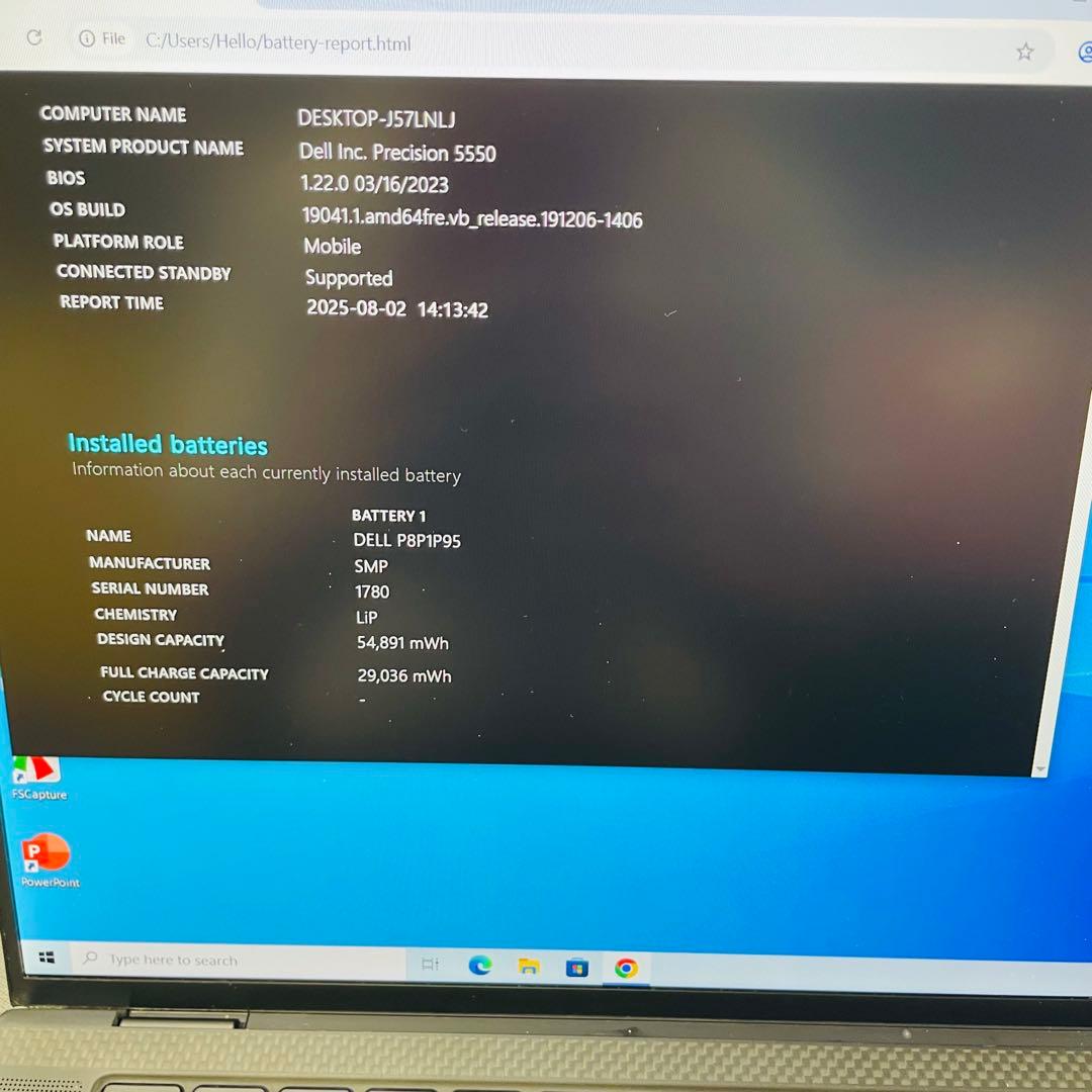 Windowsノート本体 Dell Precicion 5550 Xeon/16/512/T2000