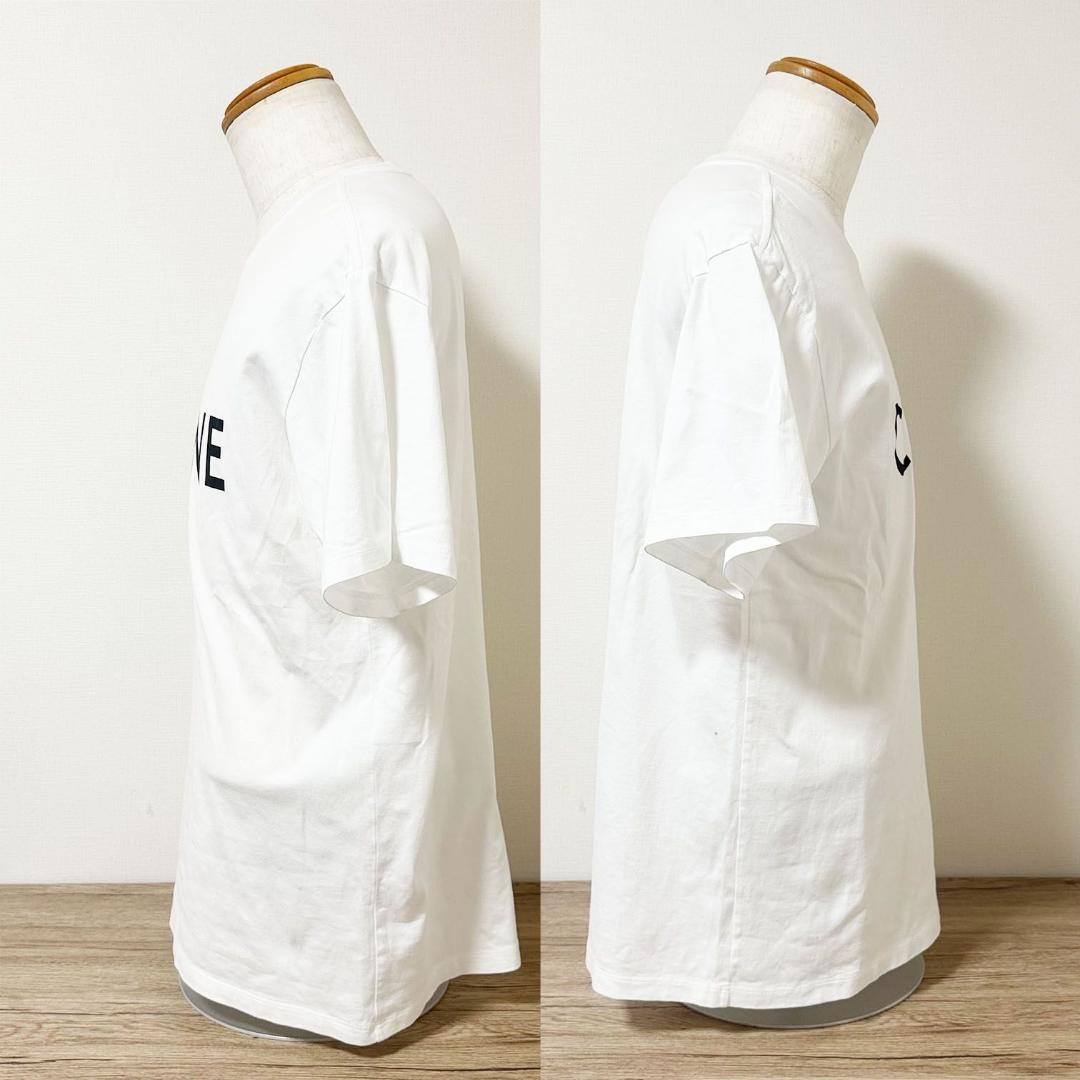 【良品】セリーヌ ルーズ プリント Tシャツ ドロップショルダー ホワイト