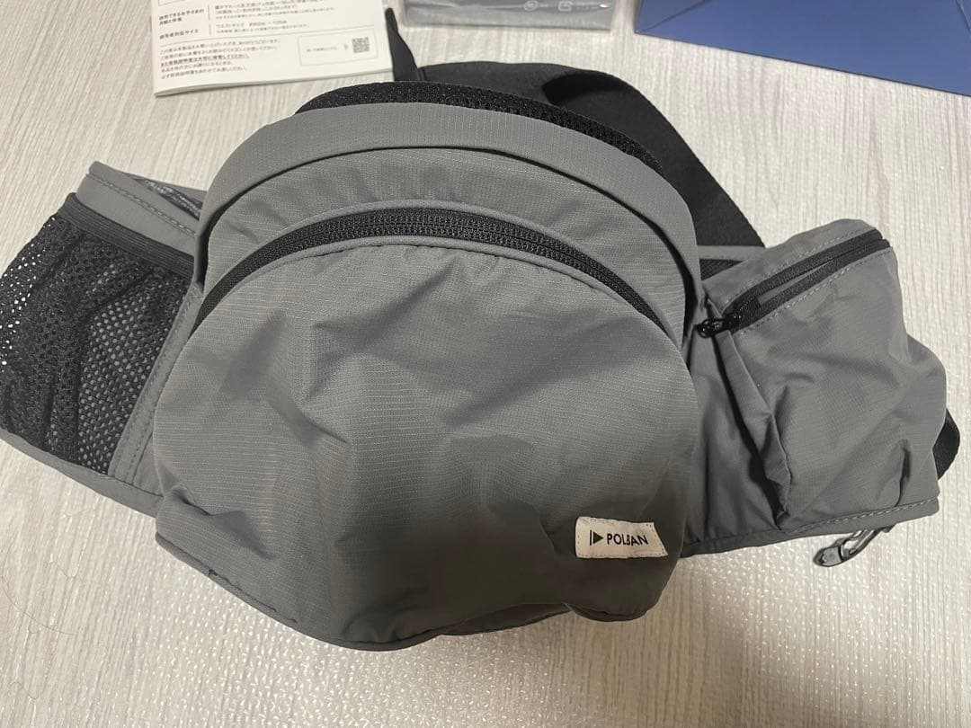 ポルバン アドバンス ヒップシート グレー シングルショルダー付き