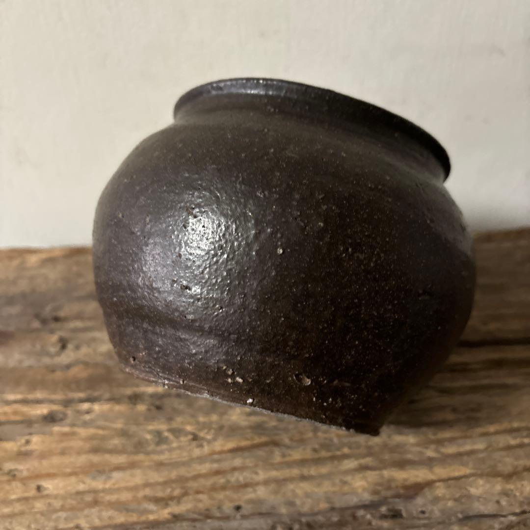 韓国アンティーク　壷　オンギ 李朝　その３２検：骨董品.アンティーク.花器