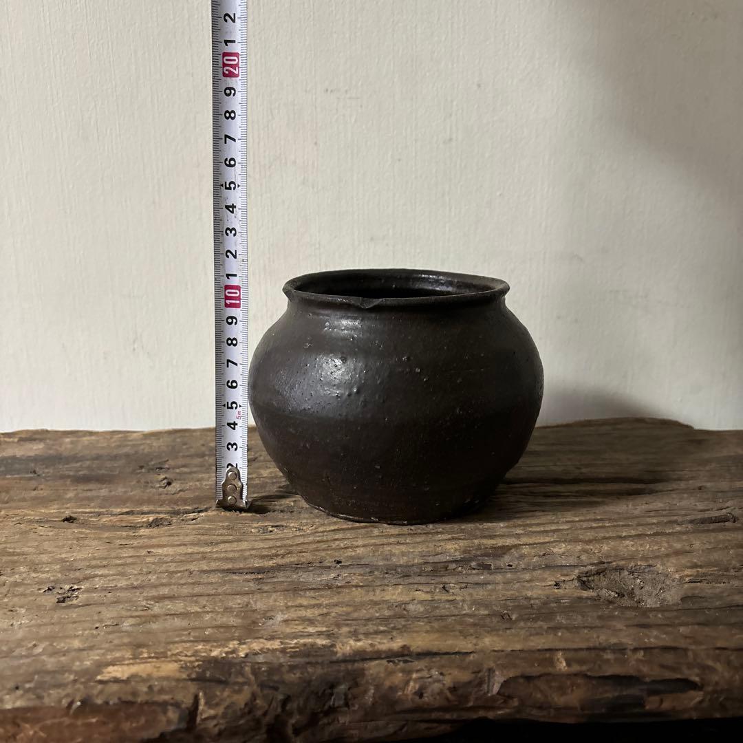韓国アンティーク　壷　オンギ 李朝　その３２検：骨董品.アンティーク.花器