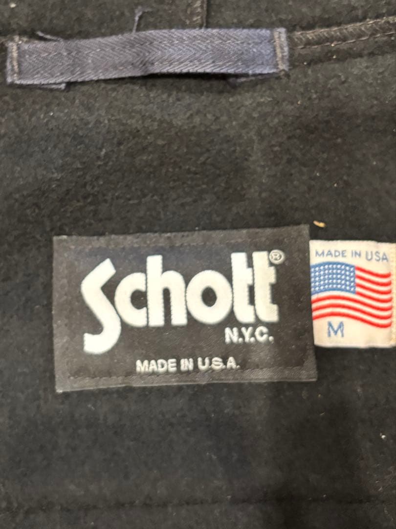 【美品】Schott ショット　ダッフルコート　M米国製　ブラック