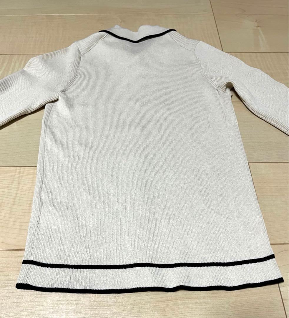 値下　united arrows ポロニット カーディガン　リブニット ポロエリ