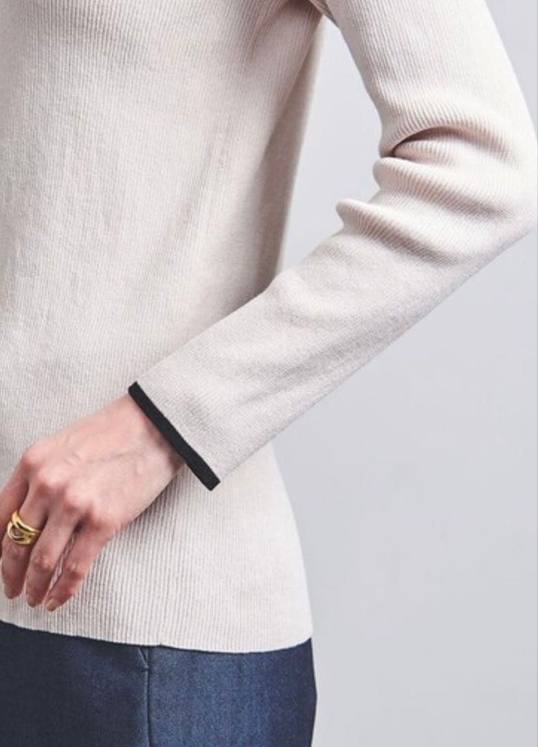 値下　united arrows ポロニット カーディガン　リブニット ポロエリ