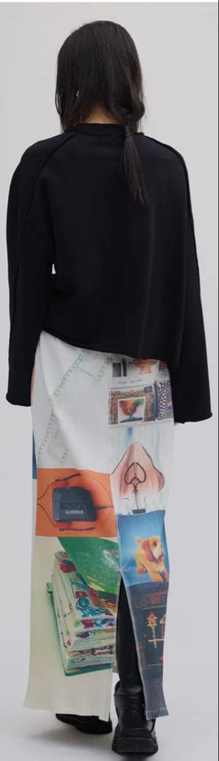 スカート EMOTIONAL COLLAGE RIB SKIRT