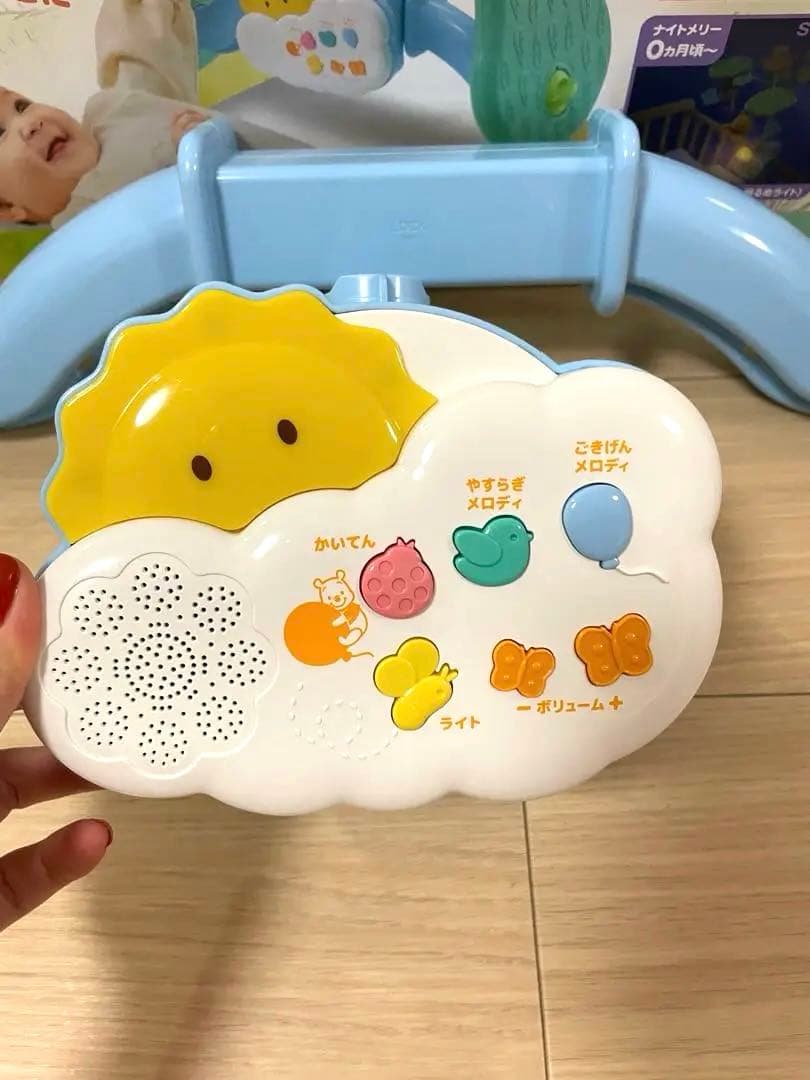 箱説明書付、匿名配送♫プーメリーえらべる回転 6WAYジムにへんしんメリー