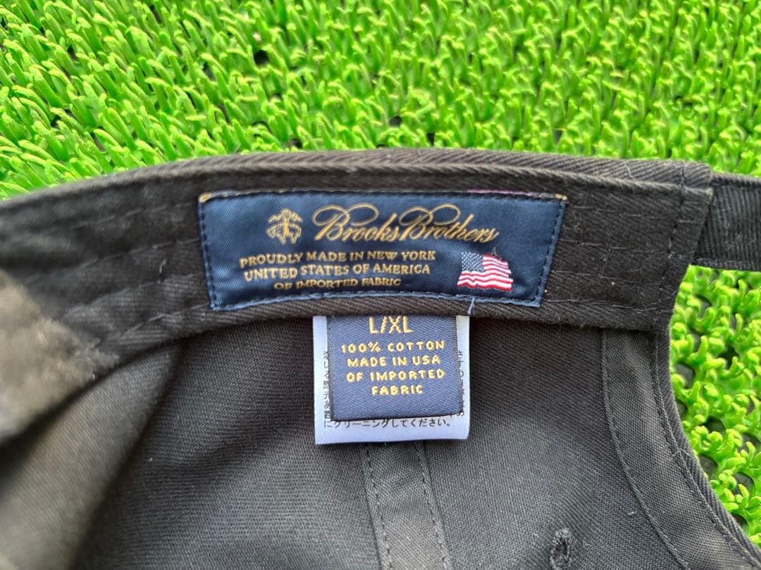 Brooks Brothers ブラック ベースボールキャップ L/XL