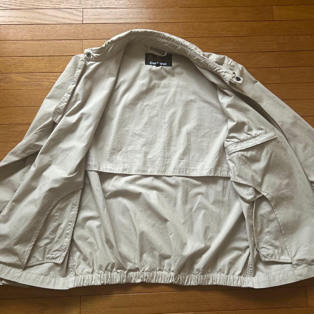 【マリマリ3】　Barbour ベージュ ジップアップジャケットブルゾンM