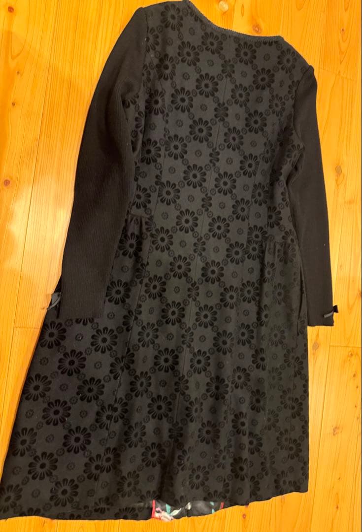 『rose fanさん専用』黒の花柄刺繍ワンピース「SALE」