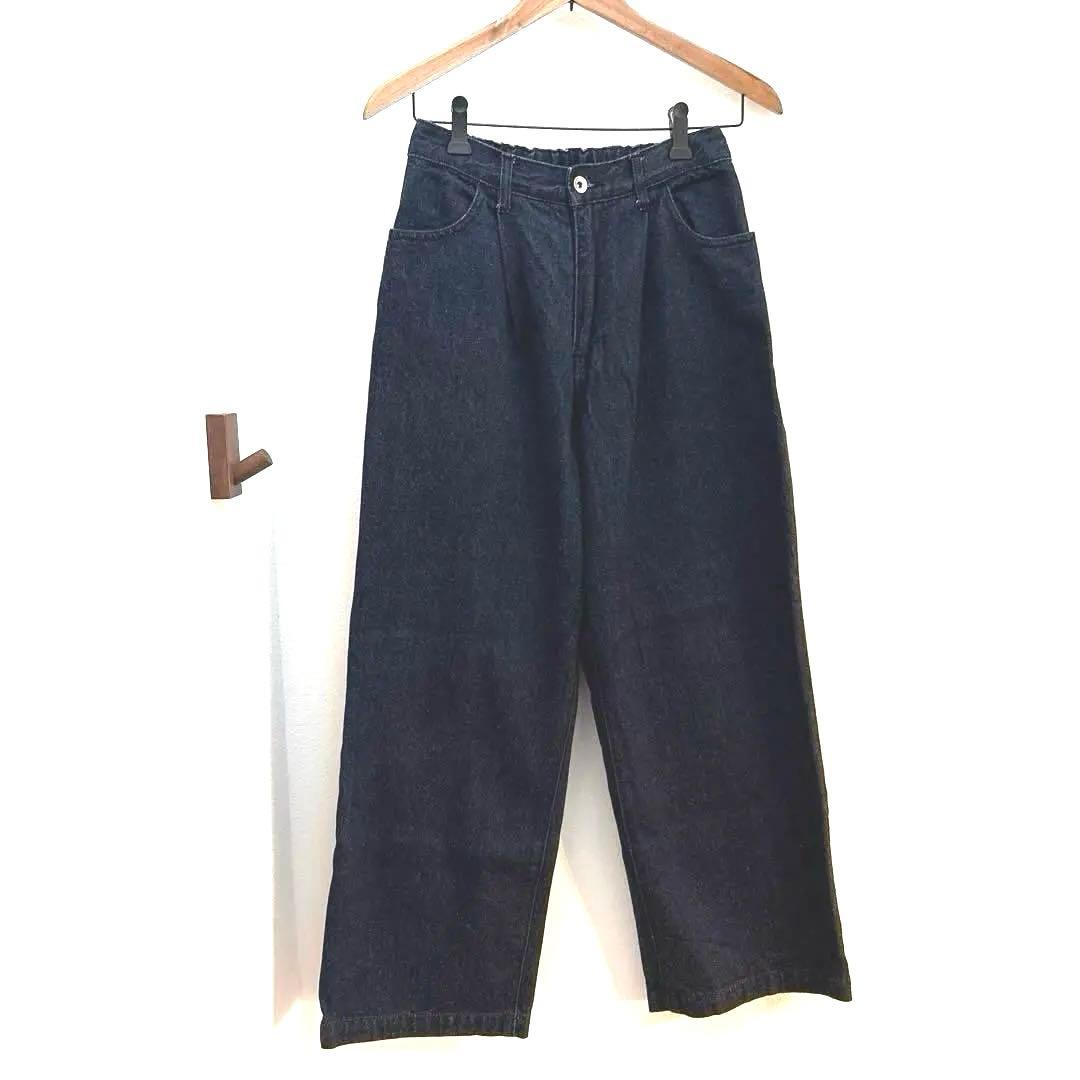 専用DANTON ダントン　タックデニムパンツ　レディース38 インディゴブルー