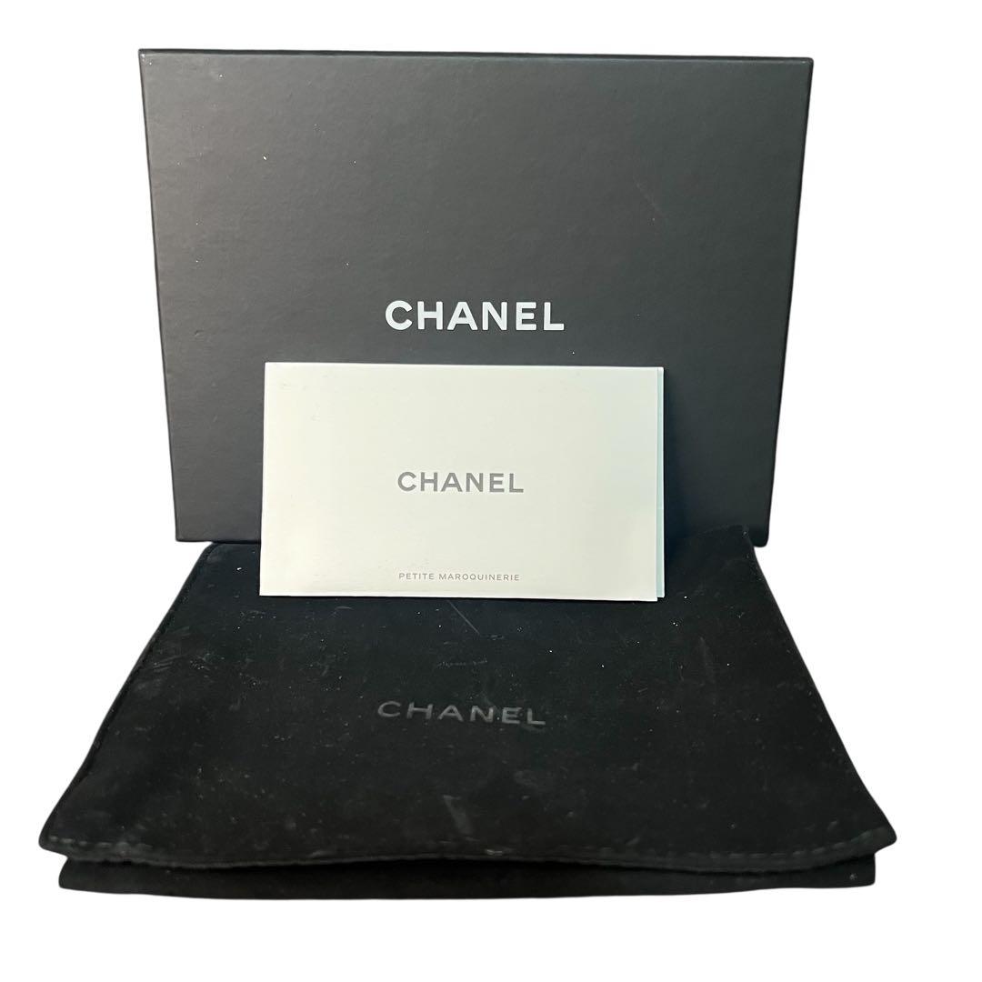 シャネル CHANEL ラムスキン ン マトラッセ 二つ折り財布 コンパクト財布