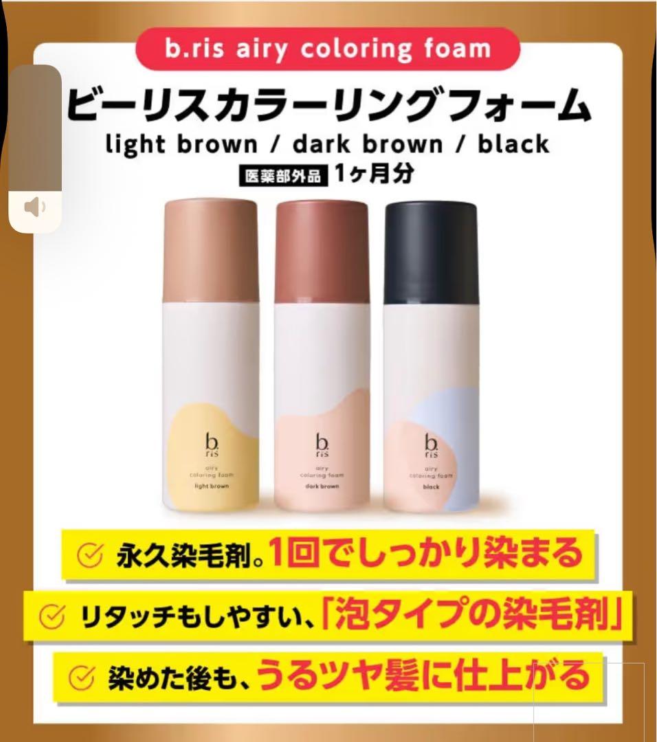 b.ris ビーリス　エアリーカラーリングフォーム　ダークブラウン３本