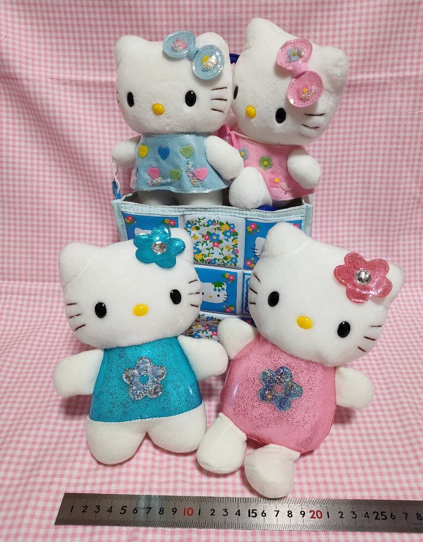 公*o様 ハローキティ・マイメロディぬいぐるみ キルト風バック サンリオ