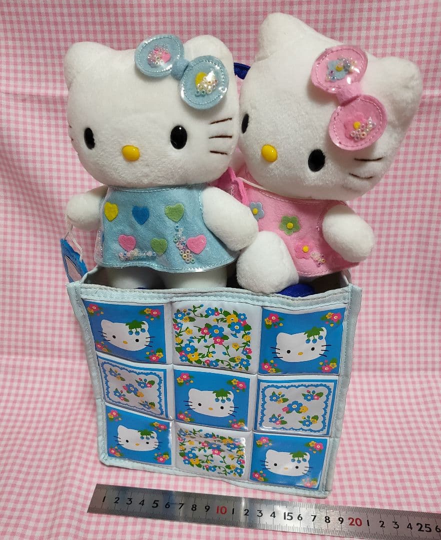公*o様 ハローキティ・マイメロディぬいぐるみ キルト風バック サンリオ