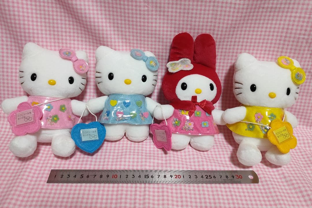 公*o様 ハローキティ・マイメロディぬいぐるみ キルト風バック サンリオ