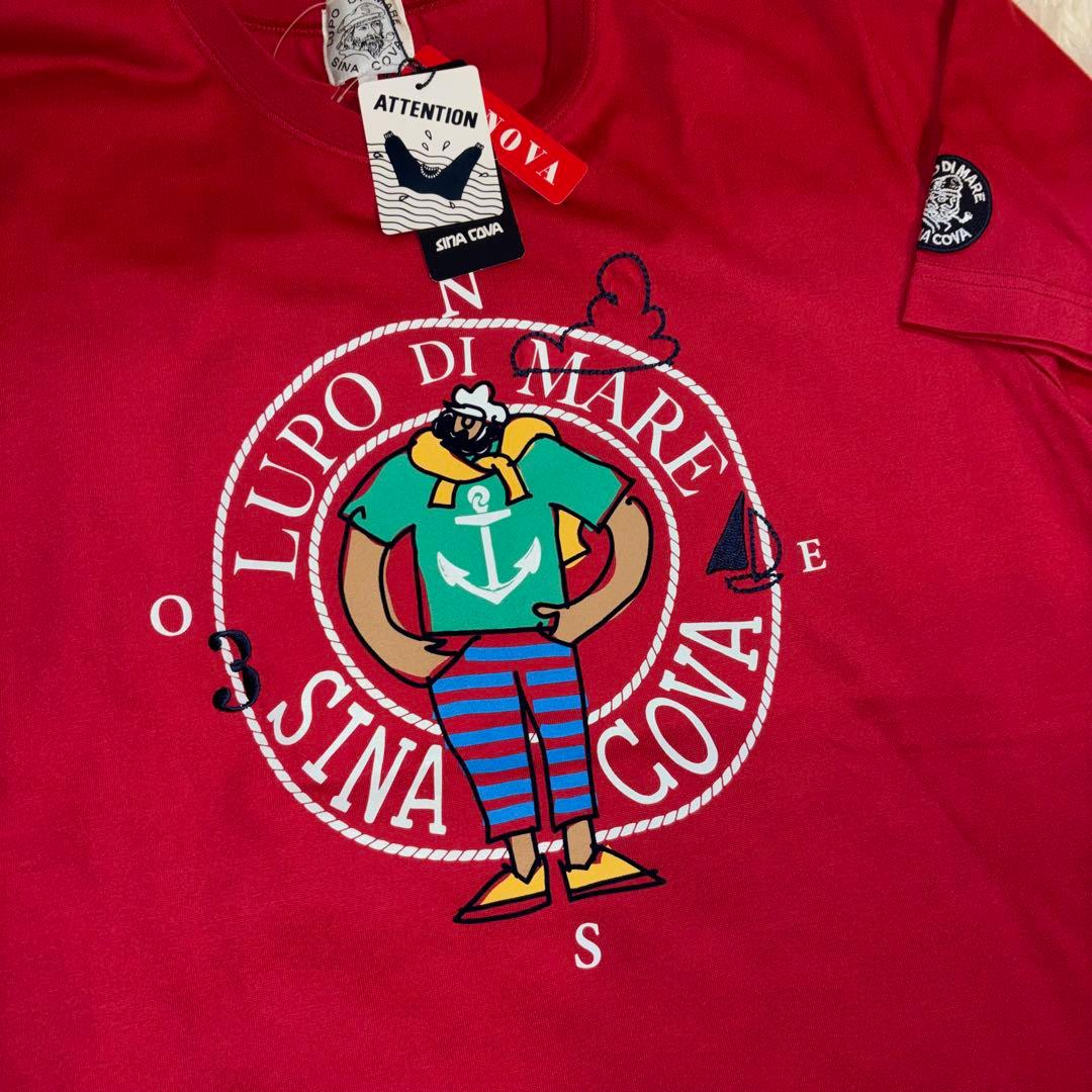 【新品】シナコバ　SINA COVA、Tシャツ、L、レッド②