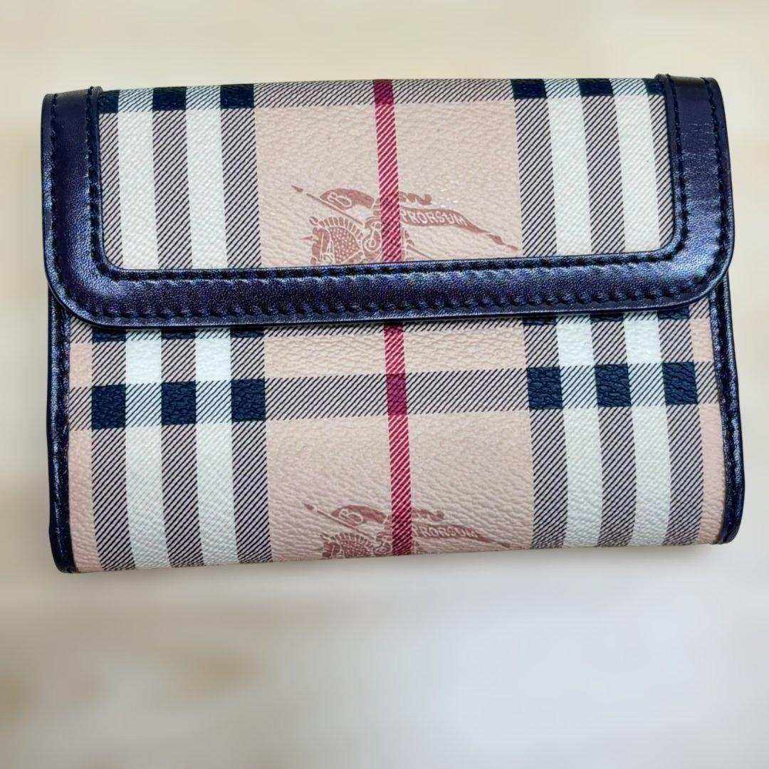Burberry　バーバリー　ノバチェック　二つ折り財布　ブラウン　ベージュ
