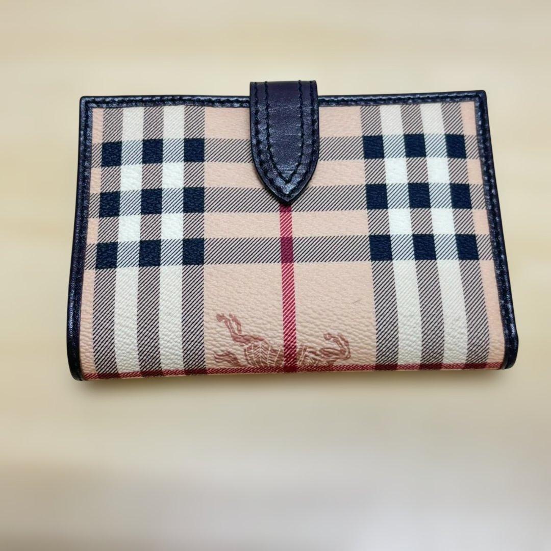 Burberry　バーバリー　ノバチェック　二つ折り財布　ブラウン　ベージュ