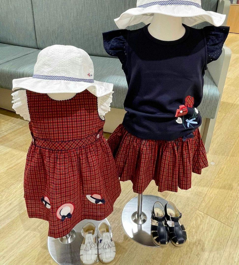 美品★2021SS★90cm familiar ファミリアチェックワンピース
