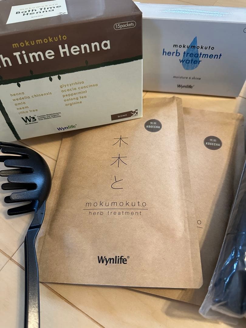 木木と ヘナ 焦茶 ハーブ染毛 ♡新品未使用 毛染めキット