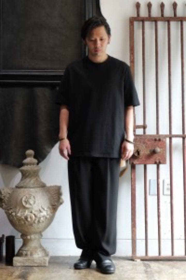 DEVOA Short Sleeve Pigment Dye Jersey黒2