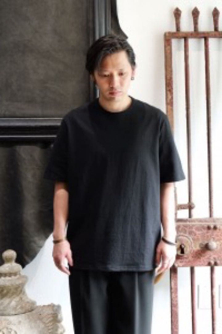 DEVOA Short Sleeve Pigment Dye Jersey黒2