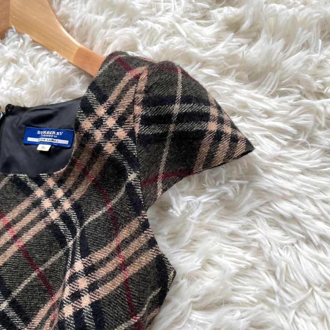 BURBERRY BLUE LABELブラウン系ノバチェックワンピース