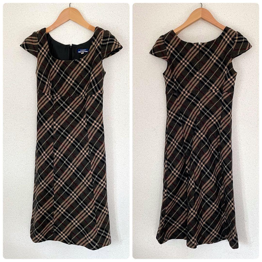 BURBERRY BLUE LABELブラウン系ノバチェックワンピース