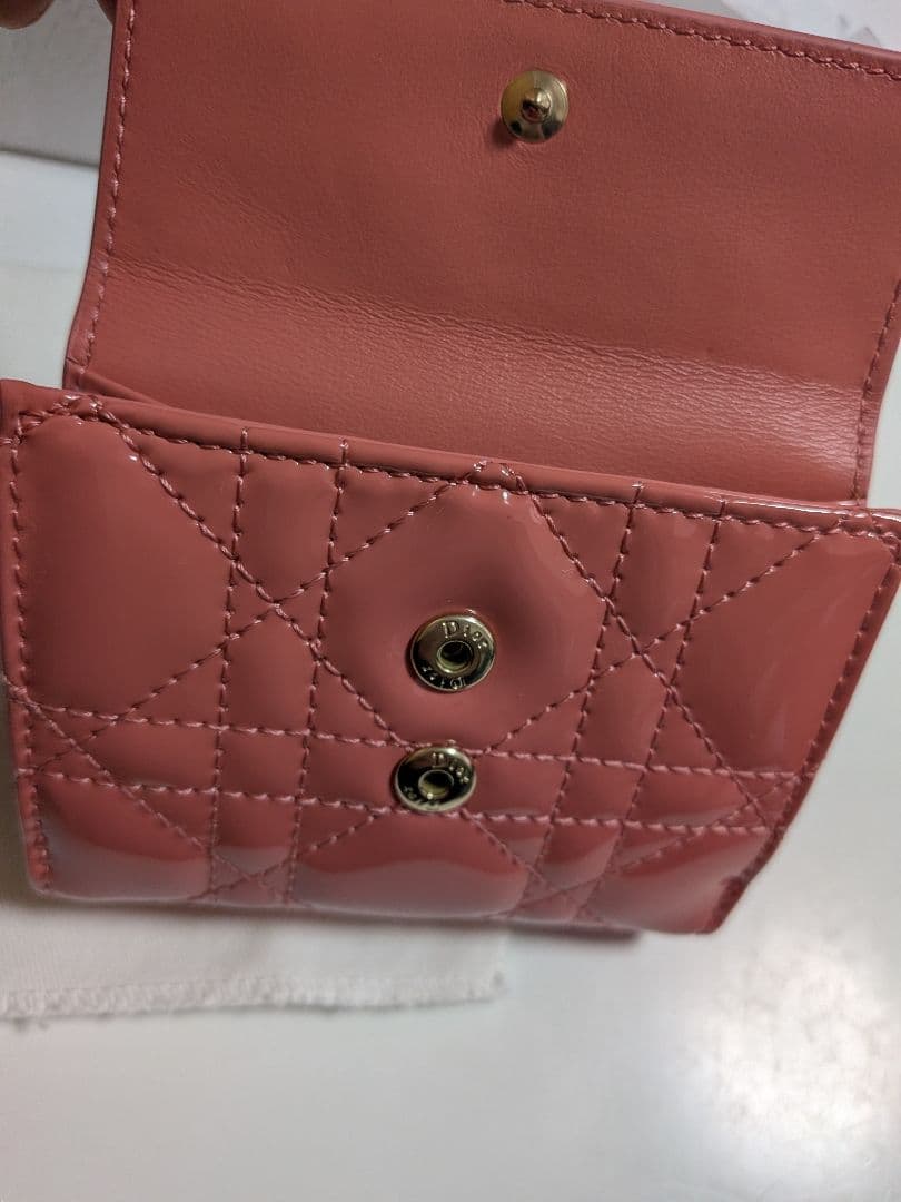 Christian Dior 三つ折り財布 ピンク【新品未使用】