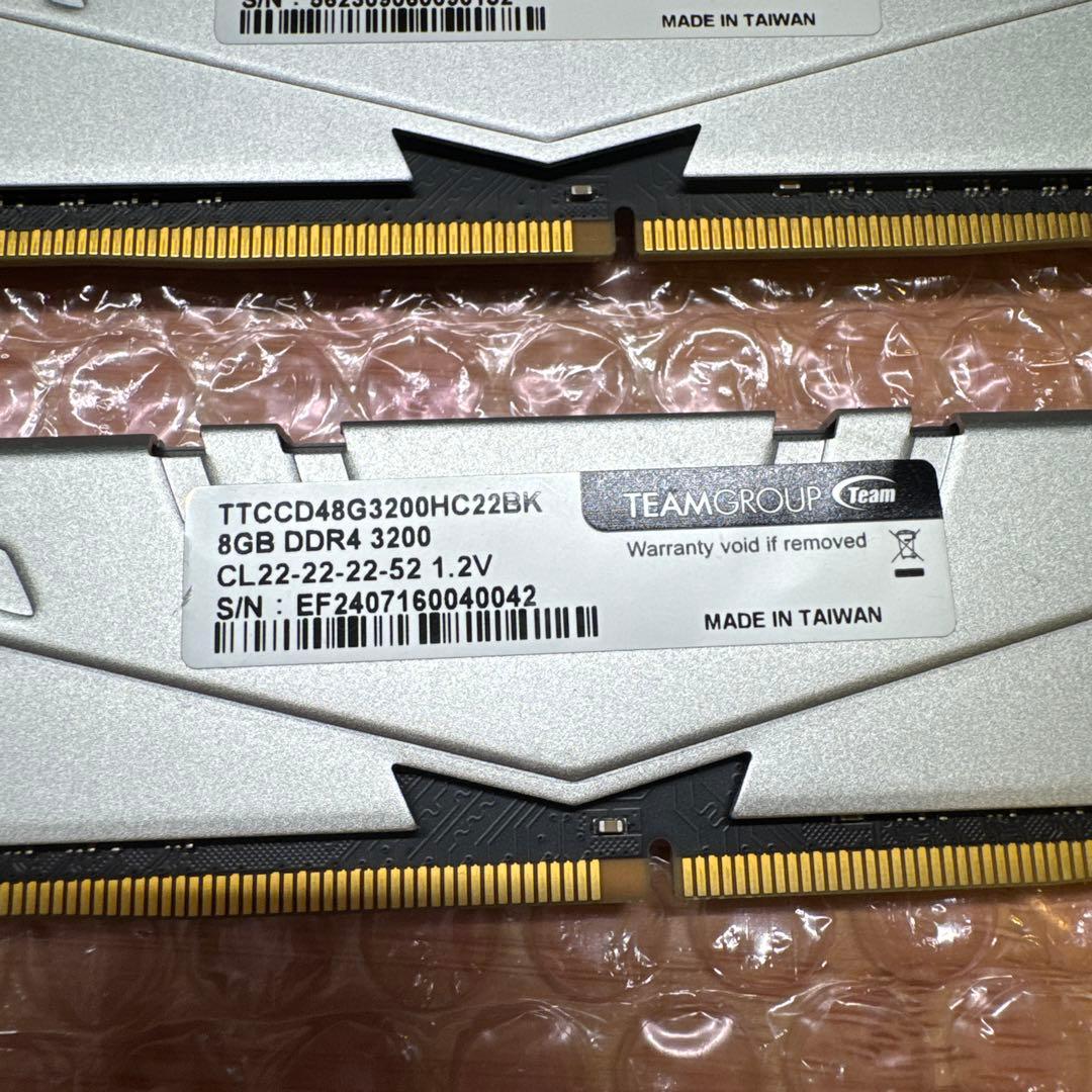 TEAMGROUP 8GB×2 16GB DDR4 3200MHz メモリ