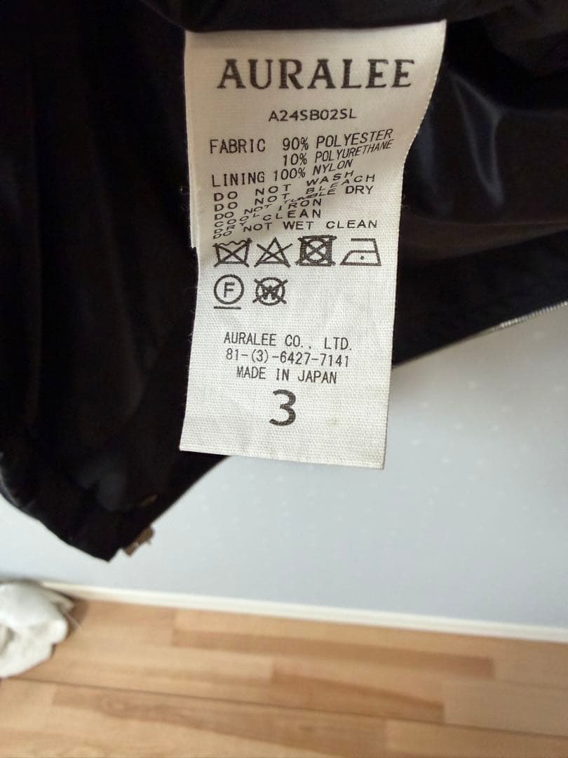 auralee 24ss/ポリエステルサテンブルゾン