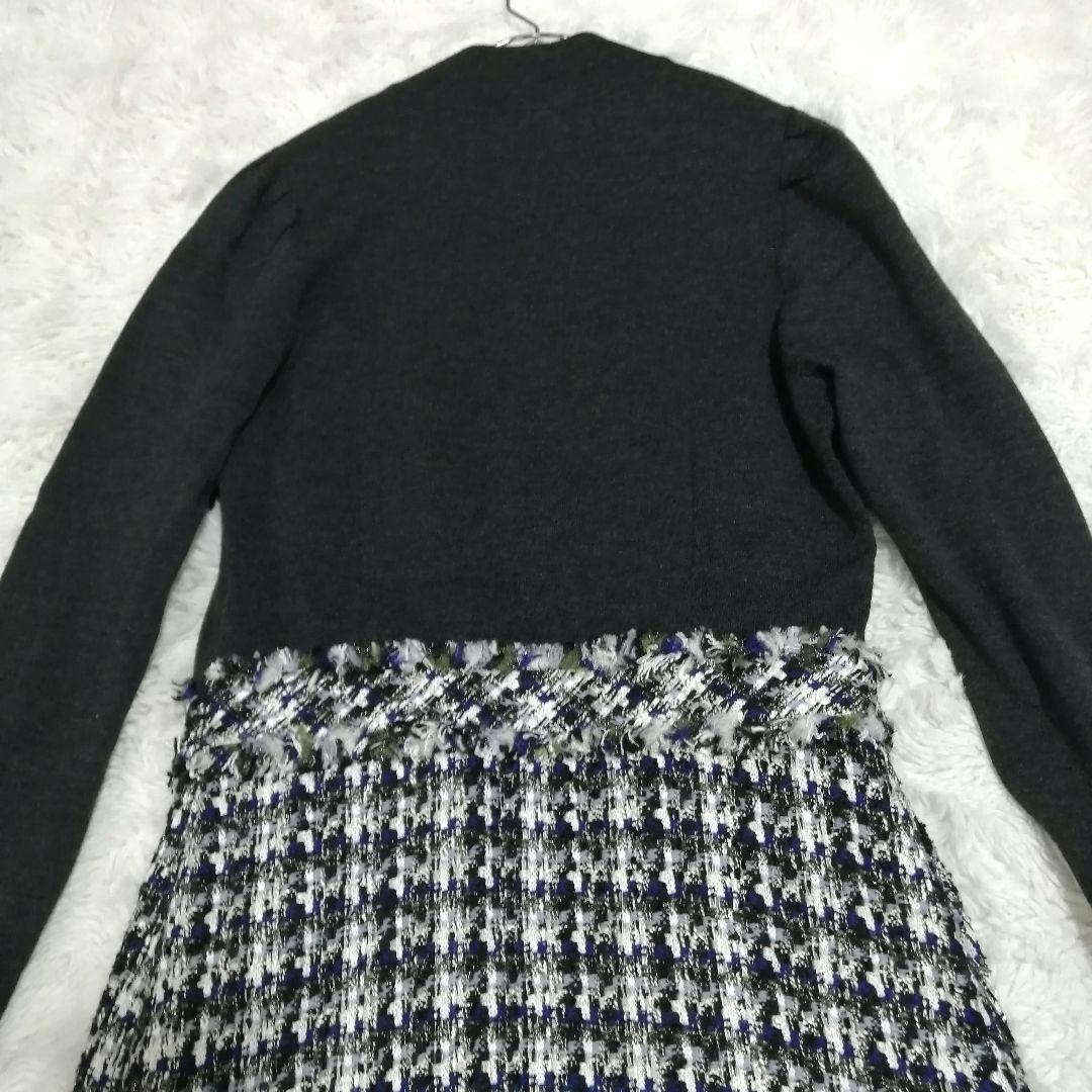 ✨美品✨ TO BE CHIC ニット ツイード ドッキングワンピース