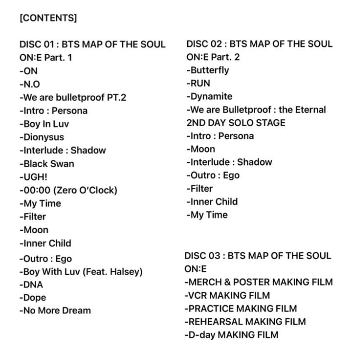 BTS MAP OF THE SOUL ON:E DVD【日本語字幕付】