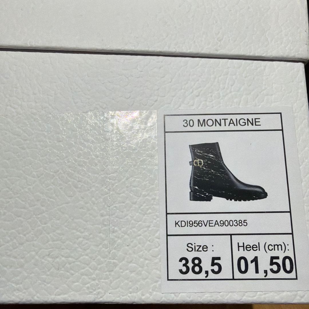 再値下げ！美品　Dior ブラックショートブーツ　レザー