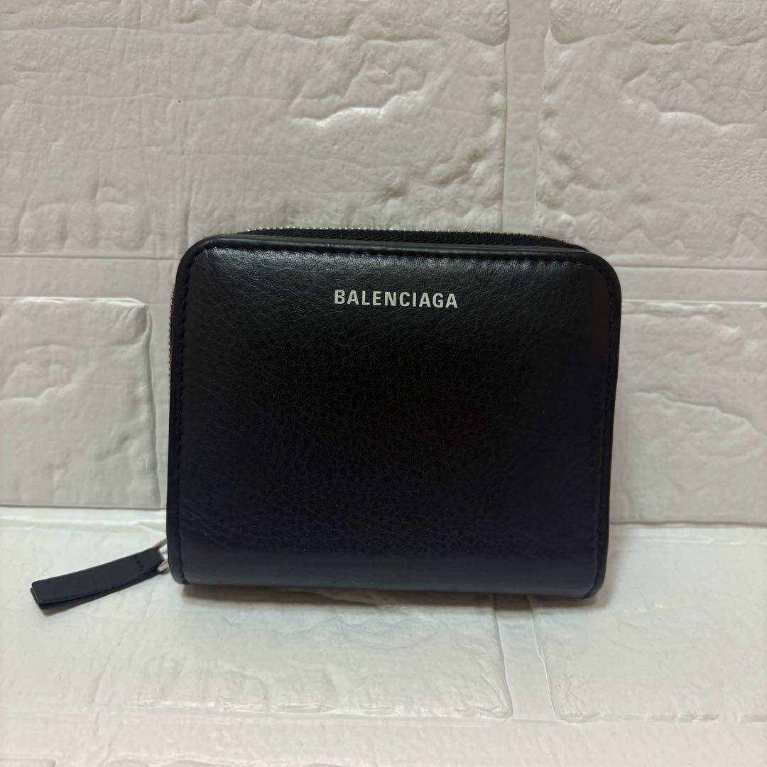 BALENCIAGA バレンシアガ 黒 ブラック 財布 二つ折り