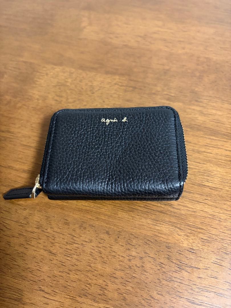 agnès b. ブラック 三つ折り財布