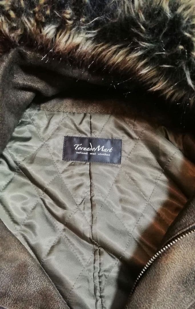 【TORNADO MART】美品！　ファーダブルチェスターコート　LL