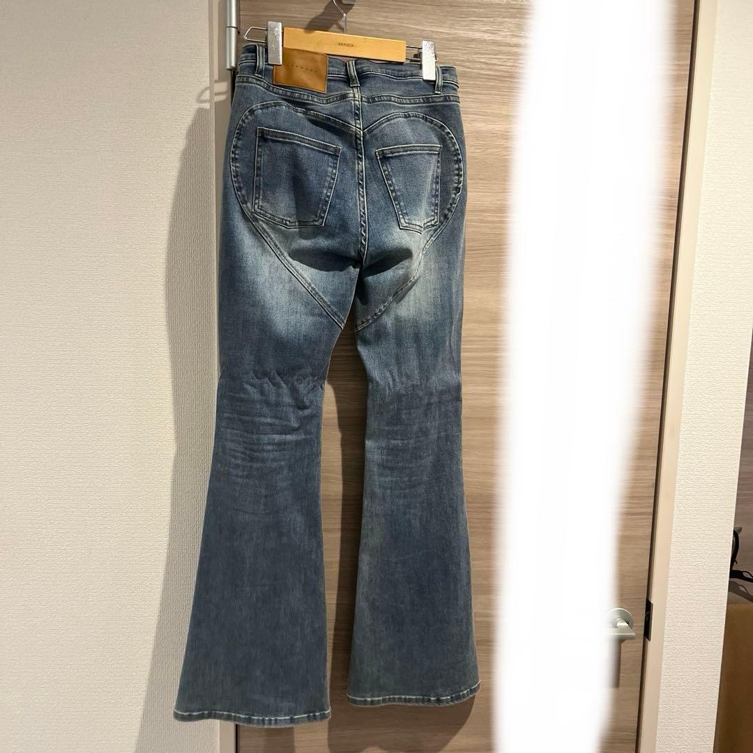 パンツ Heart hip flare denim (blue_M)