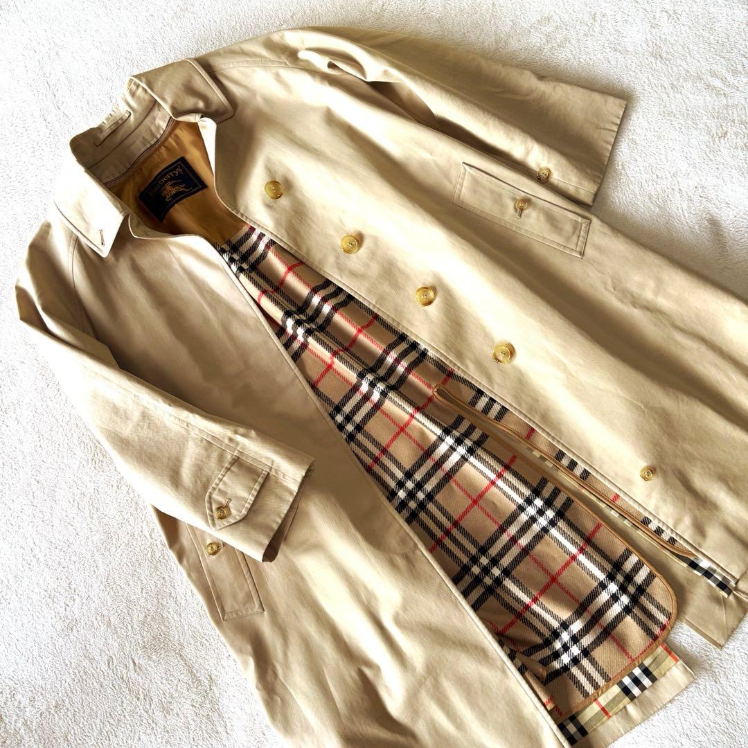 【美品】BURBERRY ステンカラーコート　ウールライナー付　ノバチェック