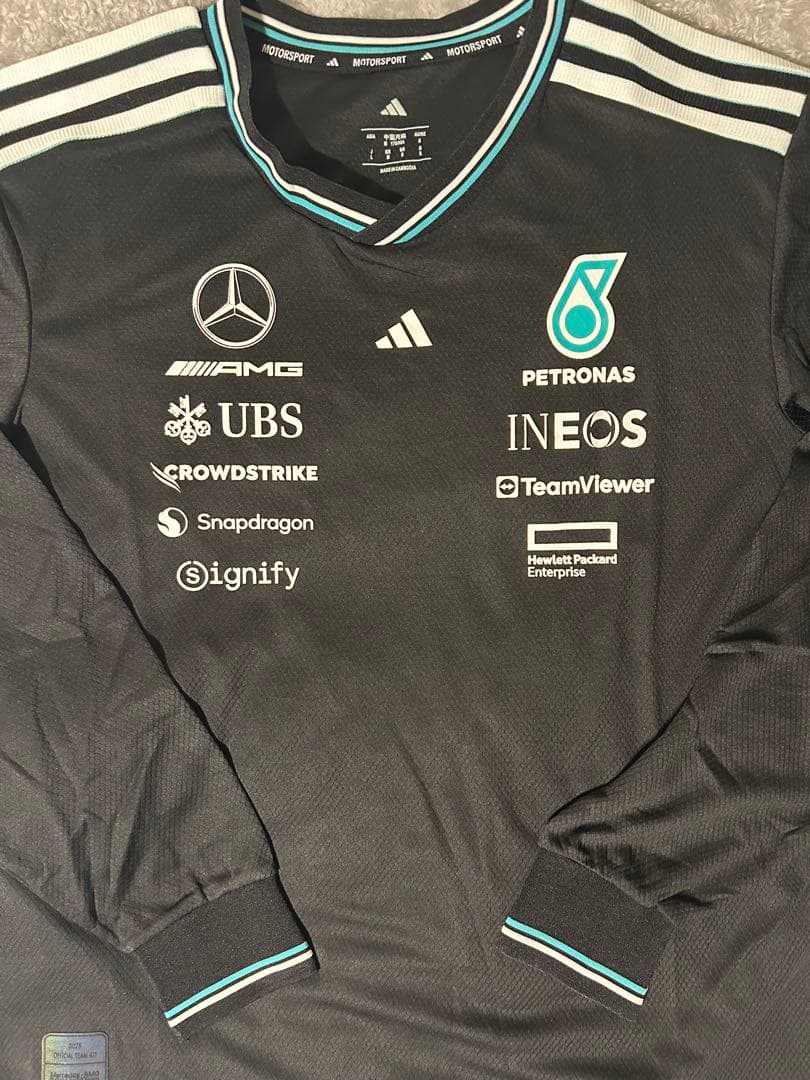 adidas メルセデス・ベンツ 長袖Tシャツ L ブラック