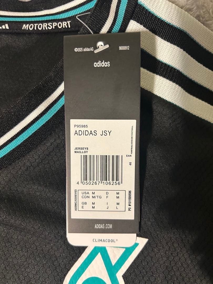 adidas メルセデス・ベンツ 長袖Tシャツ L ブラック