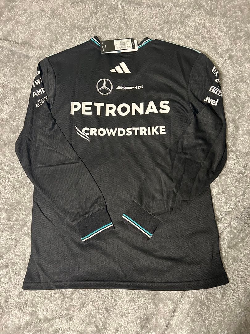 adidas メルセデス・ベンツ 長袖Tシャツ L ブラック