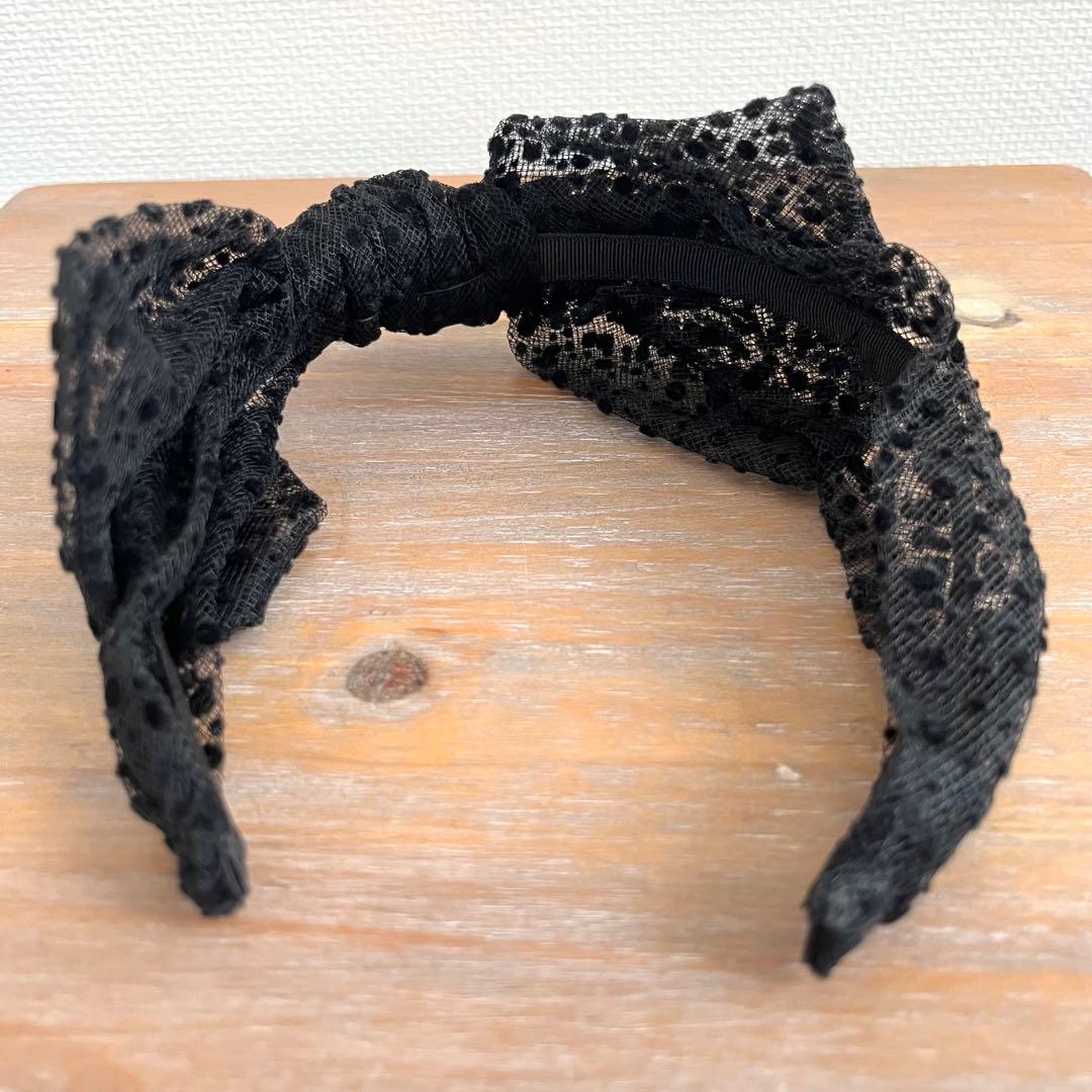 【美品❤︎】ジェニファーオーレット 黒ドットレースカチューシャ❤︎神崎恵さんおすすめ