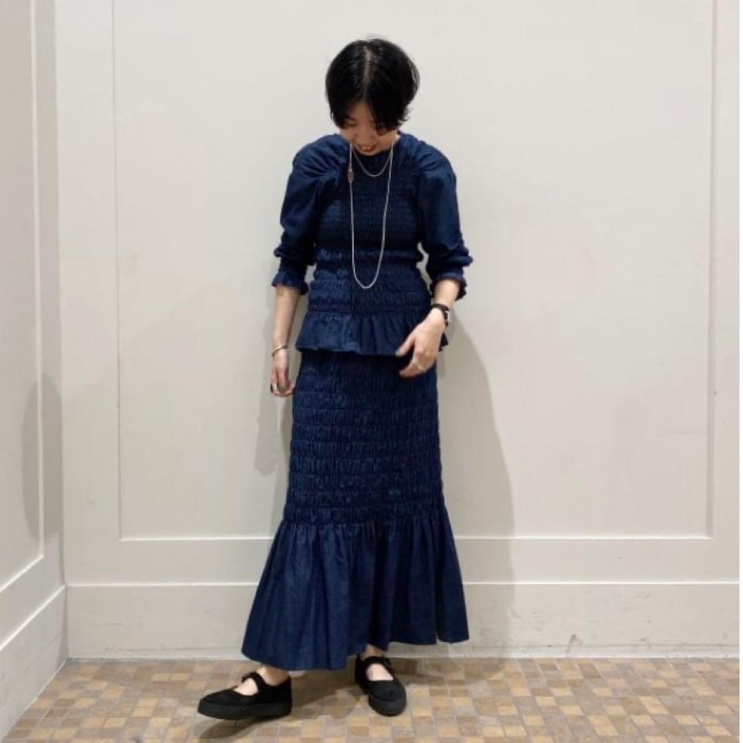 beams boy maturely デニムシャーリングスカート