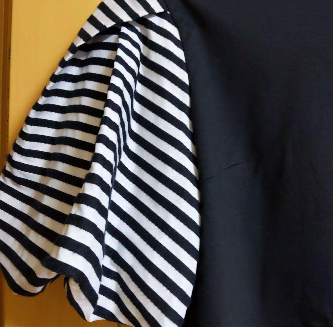 BORDERSatBALCONYパフスリーブTシャツ