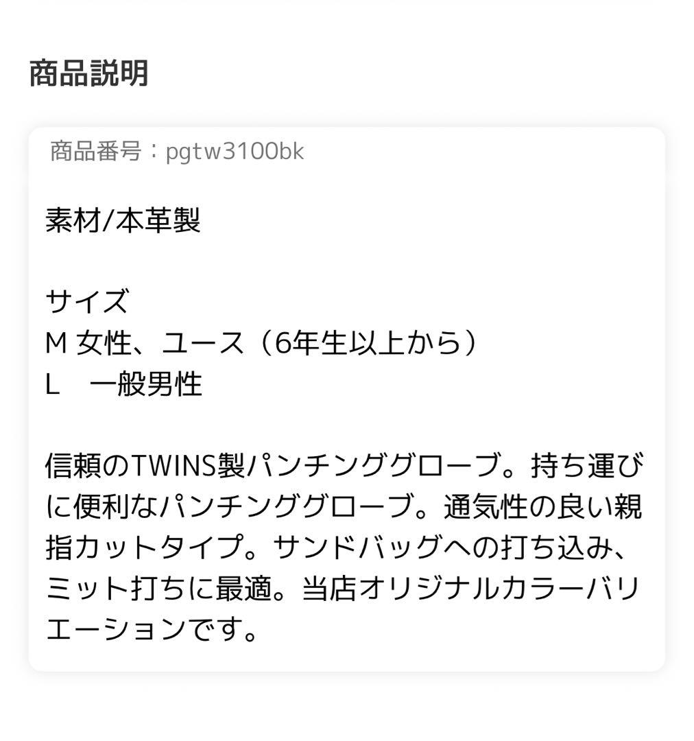 TWINS SPECIAL パンチングミット Lサイズ